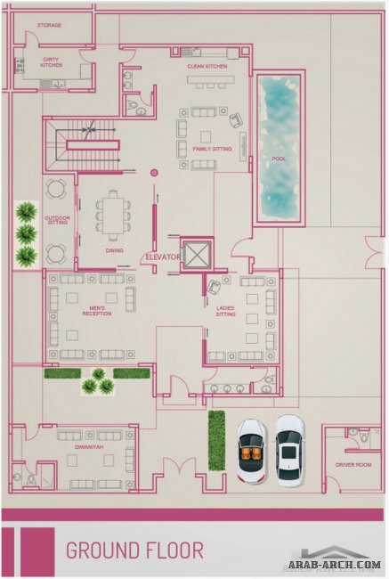 illoura villas - مخطط الفيلا A - حى الملقا شمال الرياض