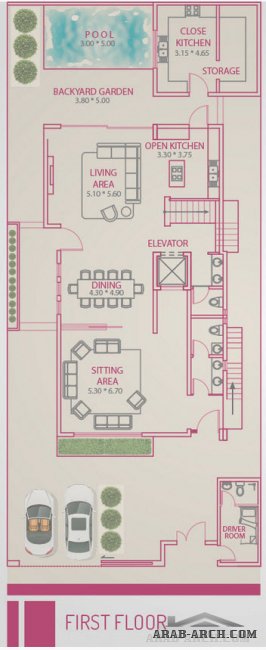 illoura villas - مخطط الفيلا C - حى الملقا شمال الرياض