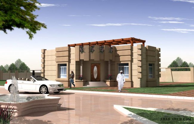 اكبر موسوعة واجهات معمارية ( 1 ) - فلل خليجى من Alrabia For Engineering Consultants & Decoration