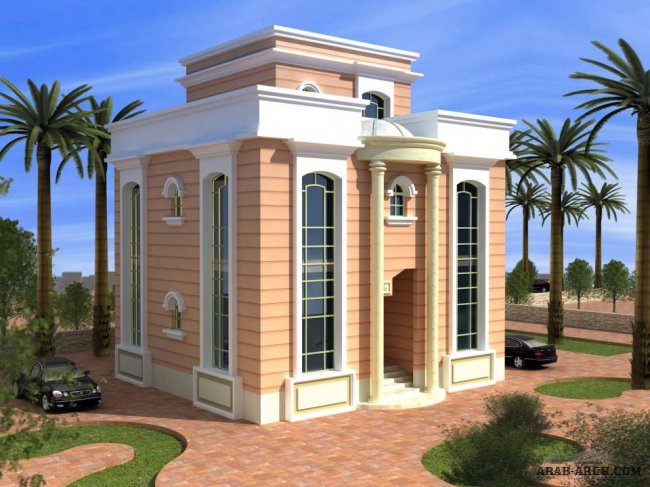 اكبر موسوعة واجهات معمارية (2) - فلل خليجى من Alrabia For Engineering Consultants & Decoration 