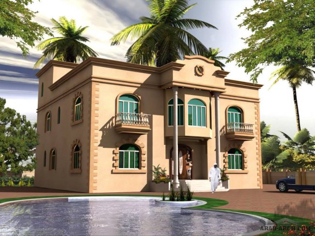 اكبر موسوعة واجهات معمارية (3 ) - فلل خليجى من Alrabia For Engineering Consultants & Decoration 