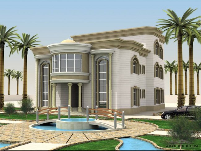 اكبر موسوعة واجهات معمارية ( 4 ) - فلل خليجى من Alrabia For Engineering Consultants & Decoration 