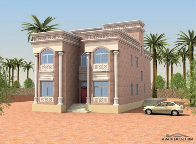 اكبر موسوعة واجهات معمارية ( 4 ) - فلل خليجى من Alrabia For Engineering Consultants & Decoration 