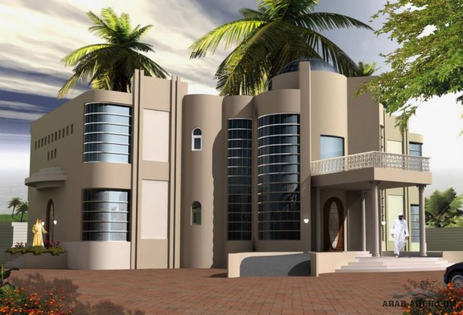 اكبر موسوعة واجهات معمارية ( 5 ) - فلل خليجى من Alrabia For Engineering Consultants & Decoration 