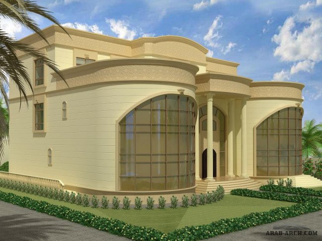 اكبر موسوعة واجهات معمارية (7 ) - فلل خليجى من Alrabia For Engineering Consultants & Decoration 