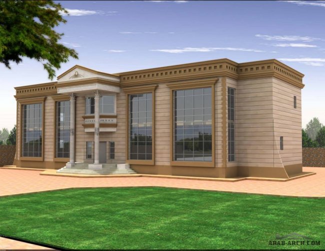 اكبر موسوعة واجهات معمارية ( 9 ) - فلل خليجى من Alrabia For Engineering Consultants & Decoration 