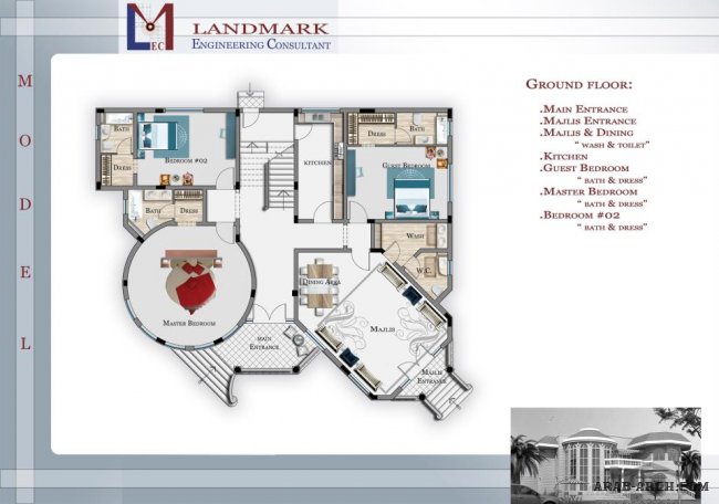 مخطط فيلا  (3 )طابقين من LANDMARK ENGINEERING CONSULTANT