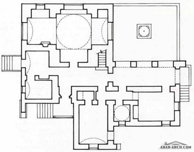 مخطط بيت حمدى سيف النصر - من اعمال حسن فتحى ( عمارة الفقراء)