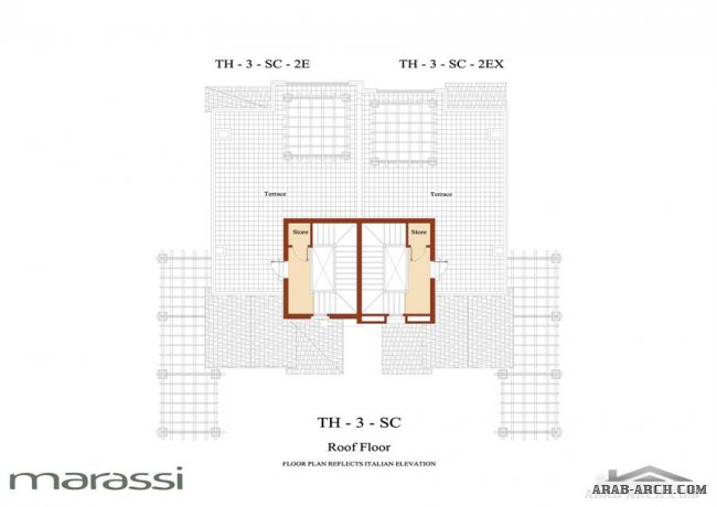 مخطط التاون هاوس من مراسى اعمار مصر - Town House 3 