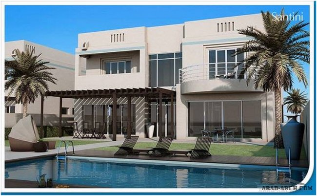 مخطط فيلا امواج مسقط The Wave Muscat Four Bed Villa -  Plot Size: 795 Sq. M., Built Up Area: 445 Sq. M