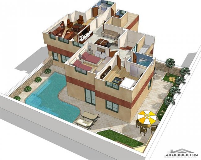 Duplex Villa floor plans - 280 m² in Cairo