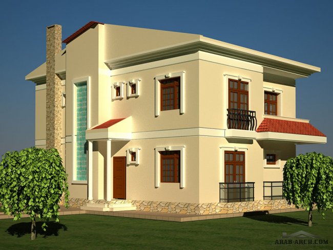 فيلا تصميم تركى + المخطط VILLA PROJECT – TURKEY