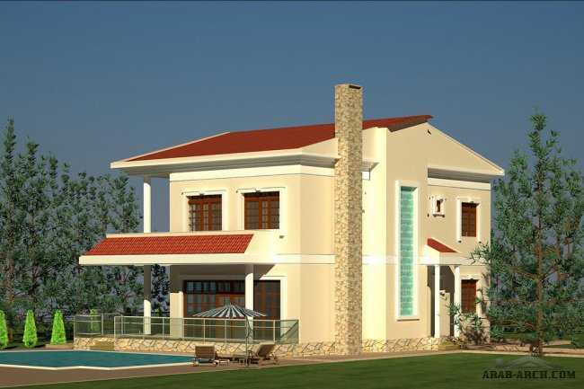 فيلا تصميم تركى + المخطط VILLA PROJECT – TURKEY