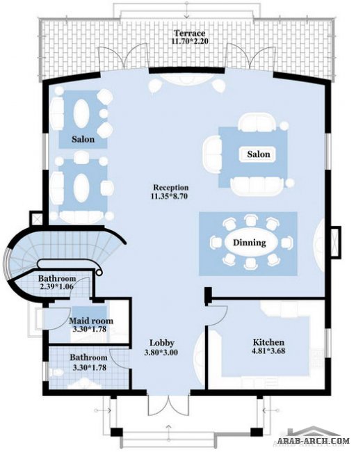 مخطط الفيلا Type B من كمبوند Maxim Residence Compound (Sherouk City)