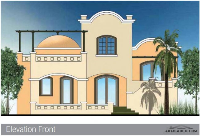 فيلات الجونة - West Golf Villa  Type D - Total Area: 171 m2 Floors: 2