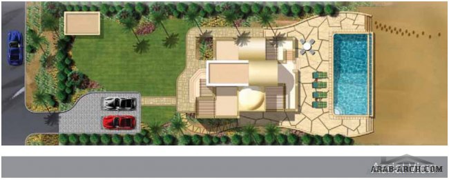 فيلات الجونة - West Golf Villa  Type D - Total Area: 171 m2 Floors: 2