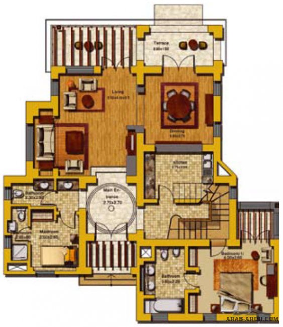 Khareef Villas floor plans Total Area: 299.59 m2