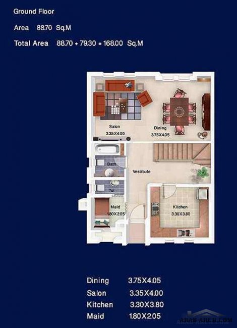 Stand Alone Villa Type A, A 245 square meter - Diplomats Ras El Hikma