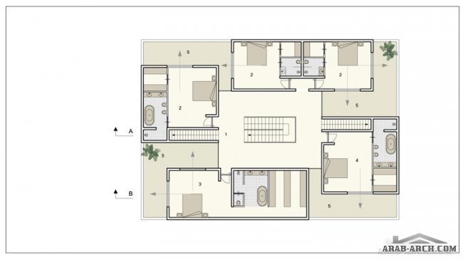 فيلا سكنية فاخرة بالرياض + المخطط Luxury Villas in Riyadh, Saudi Arabia By Orange Architects 