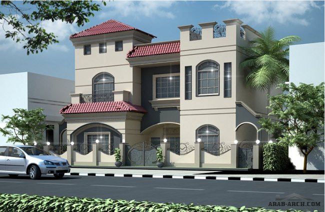 واجهات فيلات سكنية مميزة بالكويت Residential Villa - Projects House 