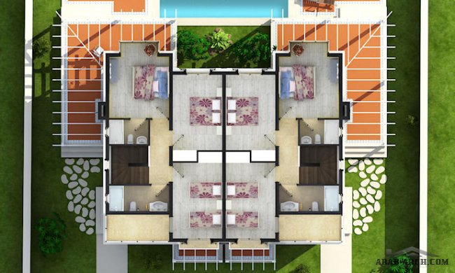 Twin Villa Gallery & floor plans - خرائط فيلا توين صغيرة المساحه