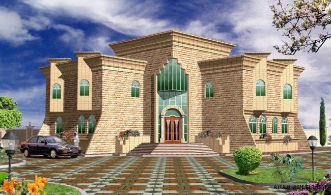 تصاميم واجهات مودرن فيلات دورين من الحصن للاستشارات الهندسية