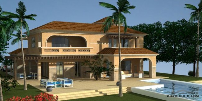 Amber villa floor plans design - evergreen compound - 345 m2