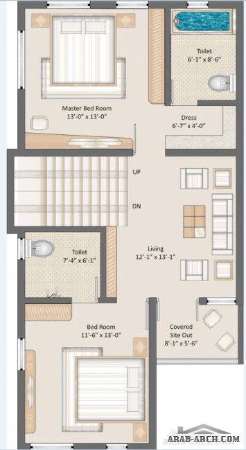 Residential Project - villa floor plans type B