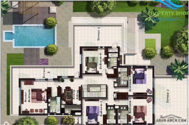 5 Bedroom - Bay View Villa  floor plans