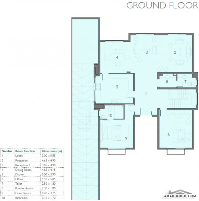 اسوار ريزيدنس - مخطط الفيلا B - Aswar Residences