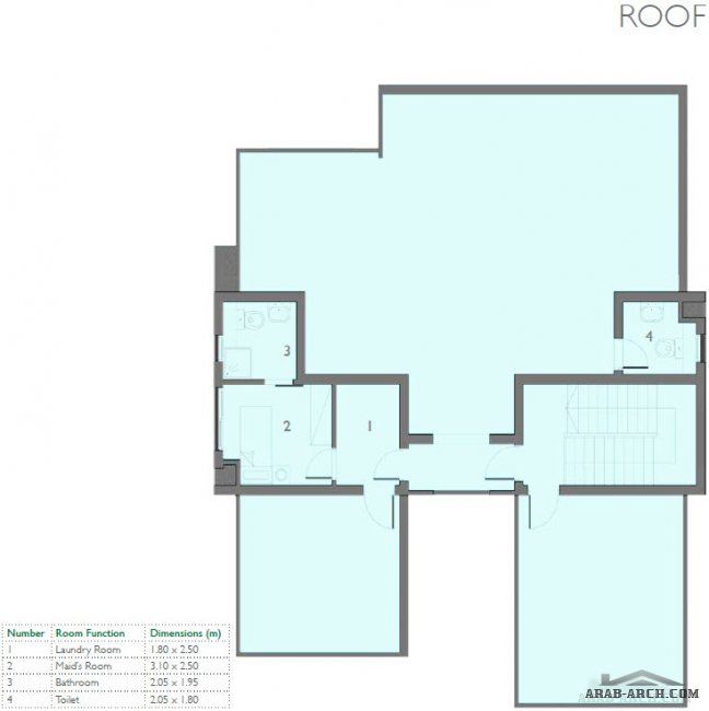 اسوار ريزيدنس - مخطط الفيلا B - Aswar Residences