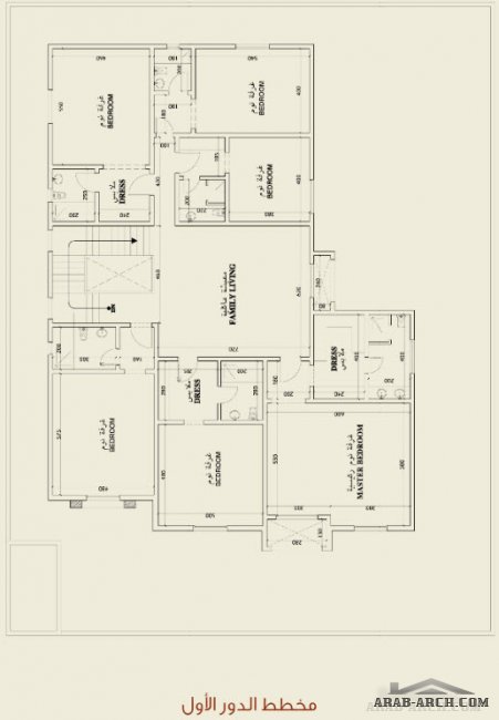 مخطط فيلا خليجى Villa 700 m2 B - حى حطين