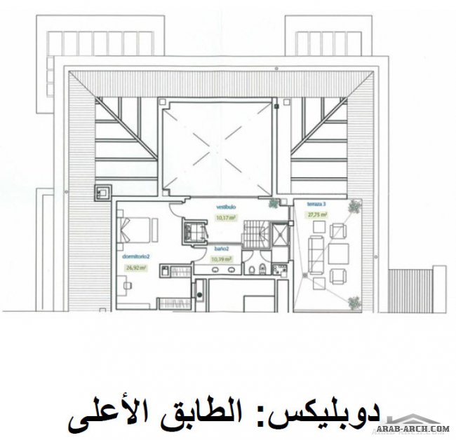 مخطط لمبنى فيلا + دوبليكس