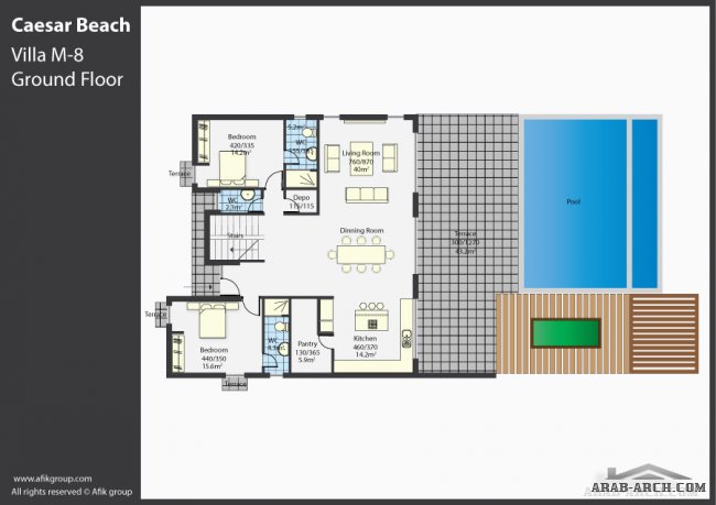 Beach Front Villas floor plans