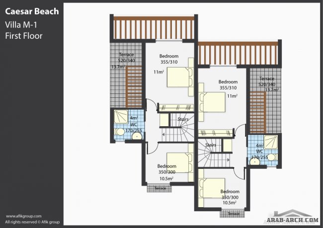 Semi Detached Villas Type 1 - floor plans