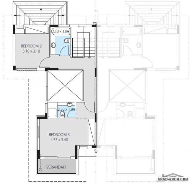 خرائط الفيلا التوين - Electra Residence