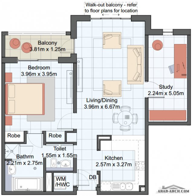 10 خرائط ومساقط شقق بمساحات مختلفة Almeria East Apartments