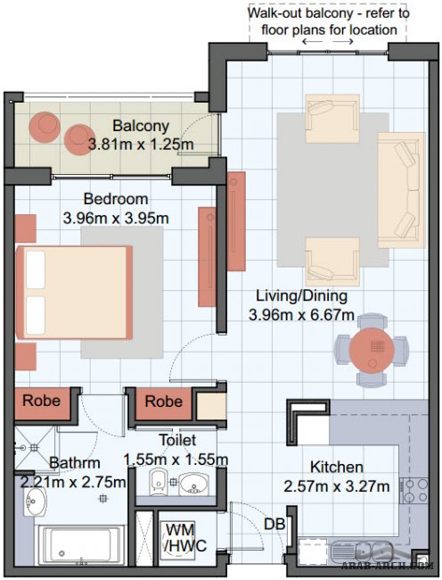 10 خرائط ومساقط شقق بمساحات مختلفة Almeria East Apartments