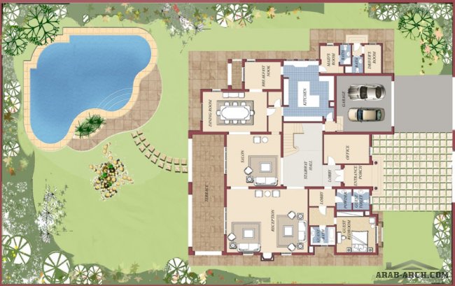 Swan Lake - Sixth of October - Type 3 Plot area: 1300m2 BUA: 780m2 6 bedrooms