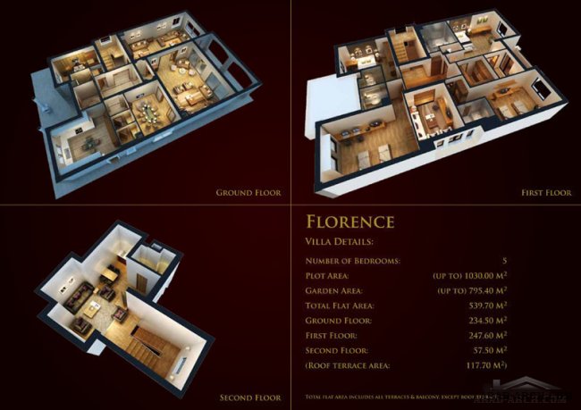 Florence villa floor plans