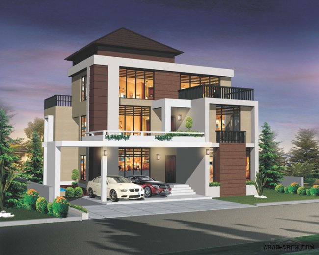 villa Area : 3800 sq. ft. floor plans