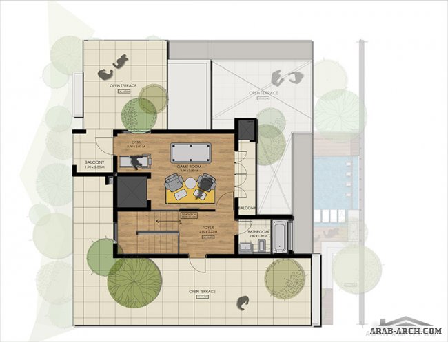 villa Area : 3800 sq. ft. floor plans