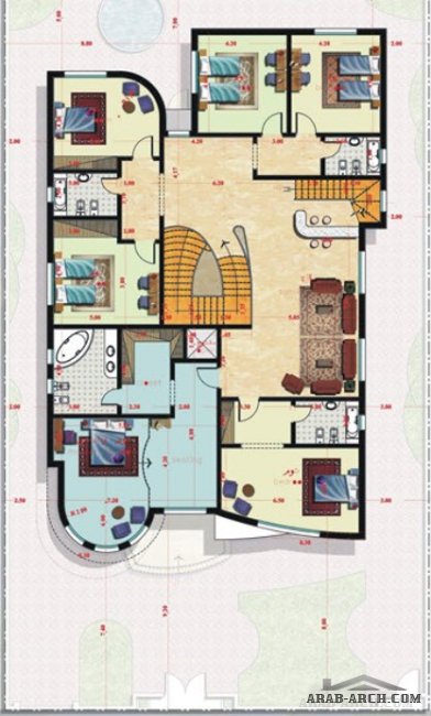 مشروع فيلا سكنية بالرياض - تصميم المهندس عادل شرف