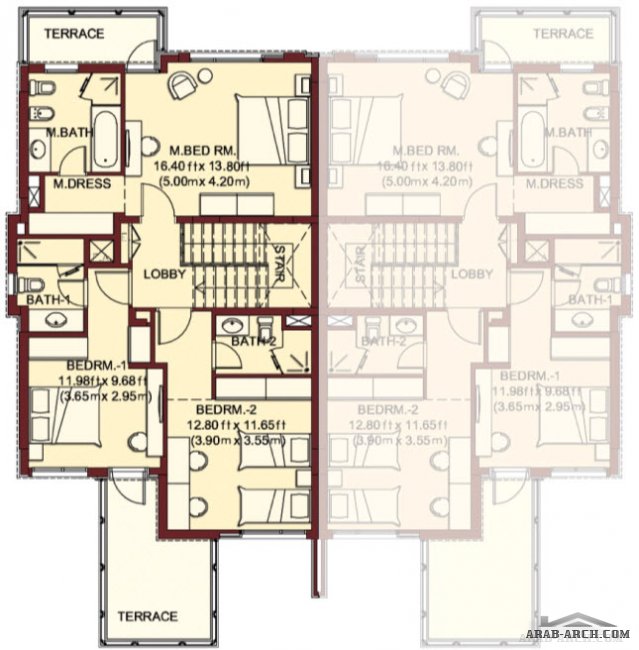 floorplans - Dubai - JVC-Villa - Lantana - 3S3