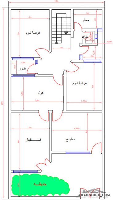  خرائط بيوت سكنية عراقية بمساحة 200 م