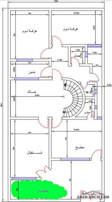  خرائط بيوت سكنية عراقية بمساحة 200 م