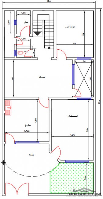  خرائط بيوت سكنية عراقية بمساحة 200 م