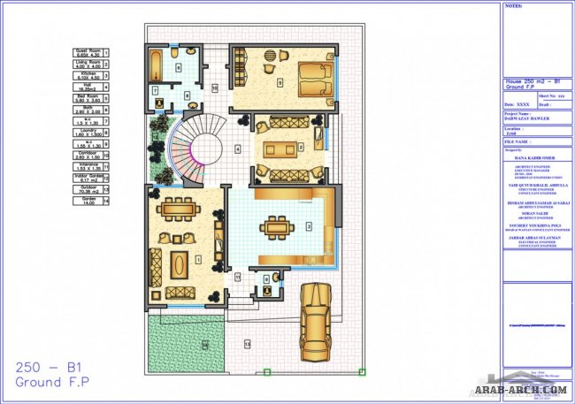 250m B1 - villa floor plans