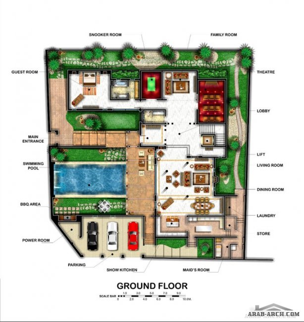 villa interior | exterior layout