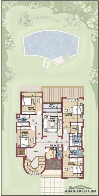 Seasons Residence New Cairo - Type B Plot area: 850m2 BUA: 430m2 5 bedrooms  